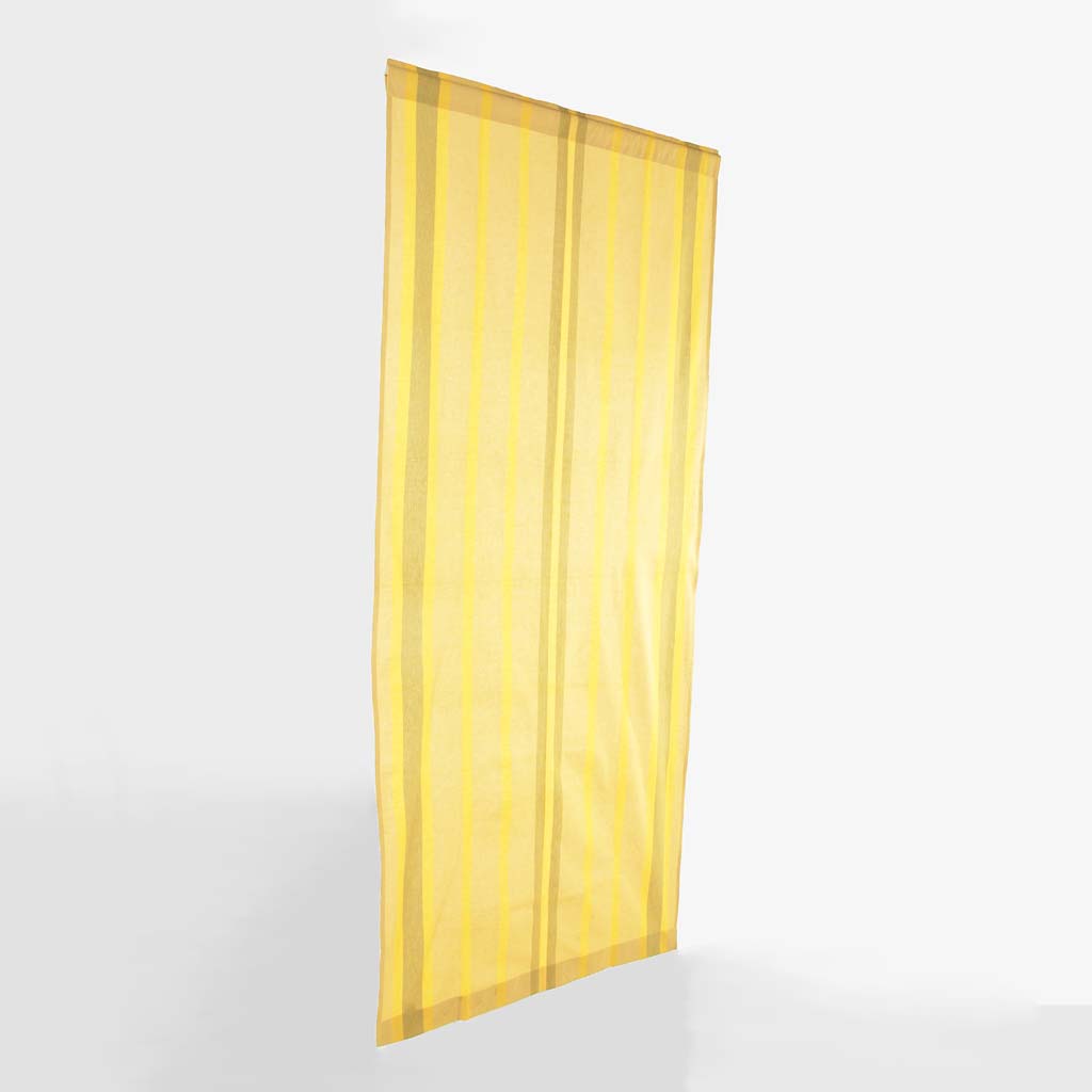 Handmade Yellow Stripes Rod Pocket Curtains On Sale